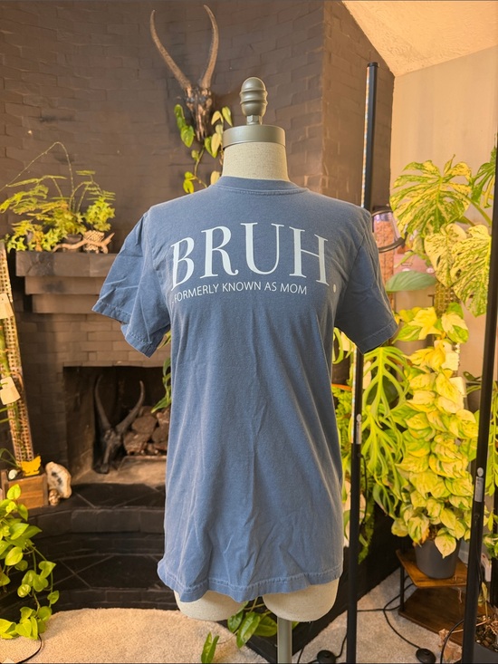 Comfort Colors Tops - Comfort Colors BRUH Graphic Tee in Navy